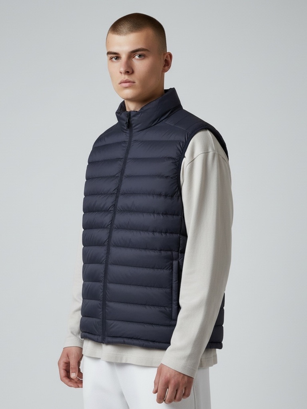 Solaris 90% Duck Down Puffer Vest Big & Tall Blue Lightweight Packable Warm Mens